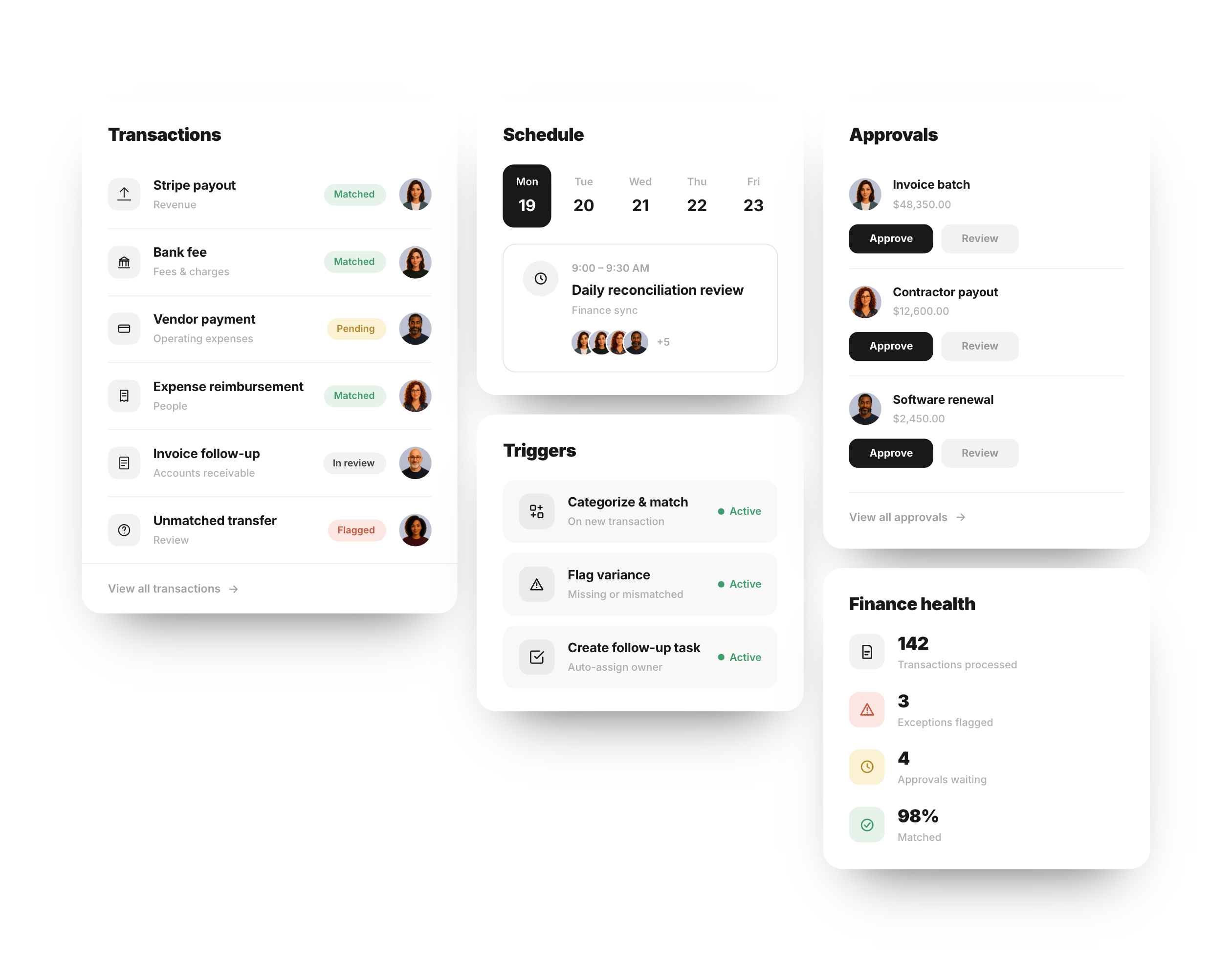 Finance workflows in Crew