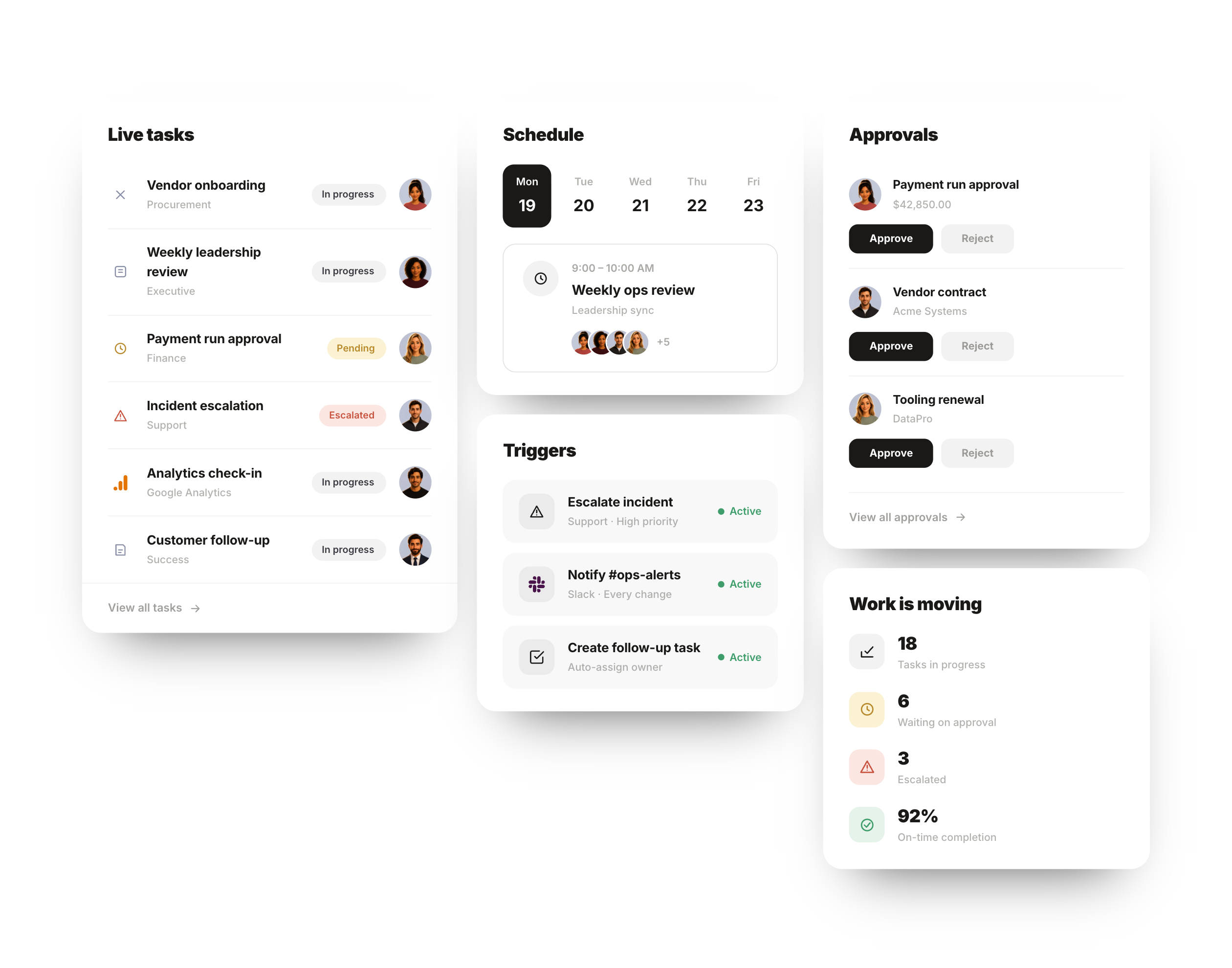 Operations workflows in Crew